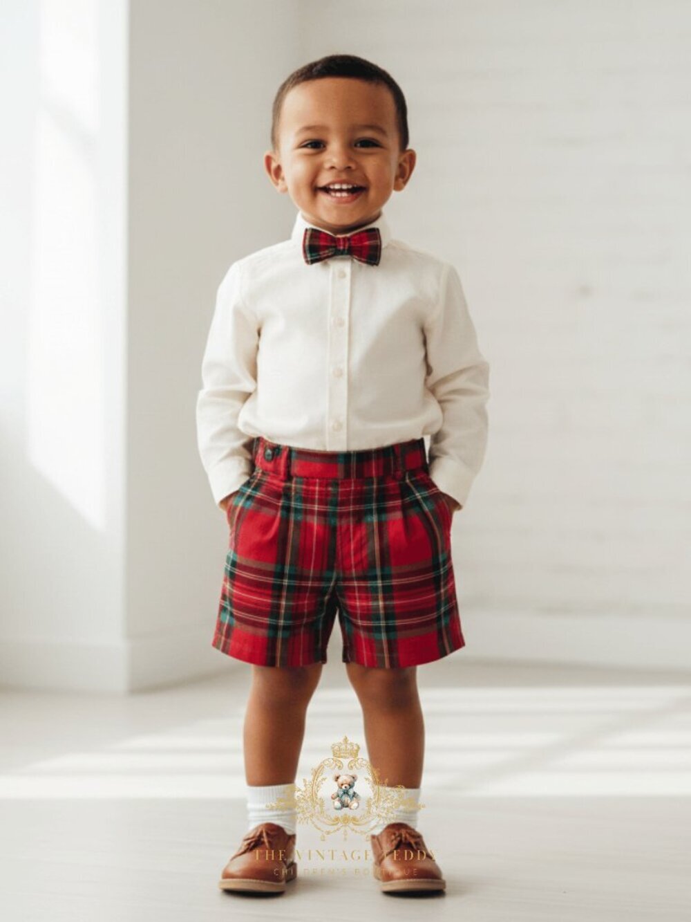 NWT Handsome Boys Holiday Dress Shirt & Shorts 3-Piece Suit Outfit Formals 6Y